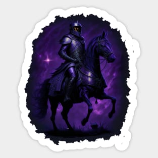 "Warrior of the Night: A Magical Warrior Embracing Splendor" Sticker